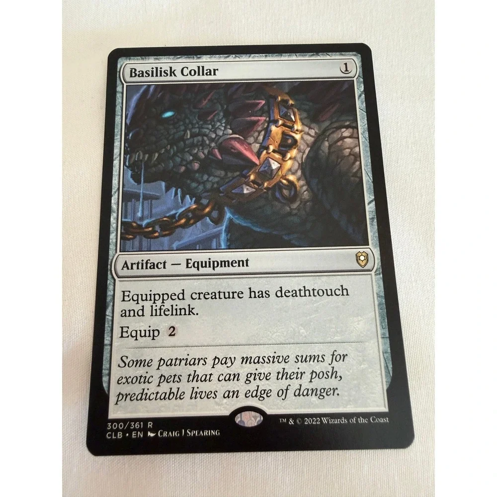 Magic The Gathering Basilisk Collar CLB 300/361 Rare Artifact Equipment MTG